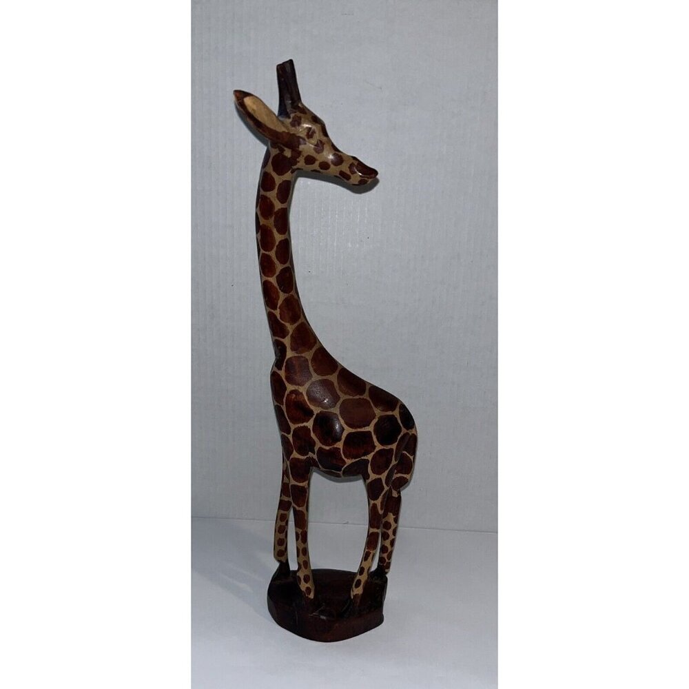 Kenya Muhuhu Wooden Hand Carved Giraffe From Disney 16.5 Inch Figurine S…